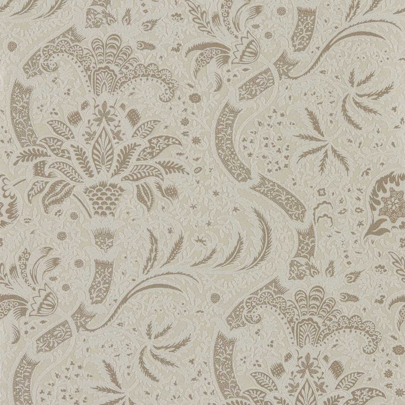 Indian Beaded Wallpaper 216443 By Morris Co In Stone Linen Beige